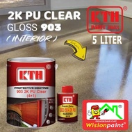 5L KTH EPOXY PAINT ( 5L 903 2K PU CLEAR ) PROTECTIVE COATING CLEAR EPOXY FINISH ( FREE 7" ROLLER SET