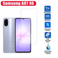 3in1 Samsung A07 4Gเคสโทรศัพท์แบบนุ่มโปร่งใสSamsung A17 กระจกนิรภัย + ฟิล์มเลนส์กล้องด้านหลัง
