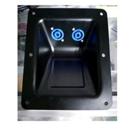 Plat Spikon Cekung Besi Plus soket dan baut ukuran P 17 x L 14cm