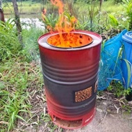 ถังเผาขยะไร้ควัน เตาเผาขยะรุ่นไร้ควัน มีหูจับยกข้าง ขนาดถัง 200 ลิตร