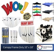Frame Only 10' x 10' and Awning for Express Night Market Canopy Tent Roof 80cm Rangka Besi Kanopi Kh