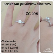 MATA PUTIH White EYE RING CC108 SILVER 925 ds
