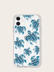 夏季1入組繪製海龜圖案硅膠手機殼,適用於iphone/samsung,適用於iphone 11,iphone 13,galaxy A52 可愛風格