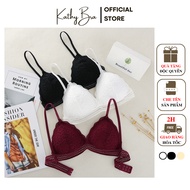 B46 KATHY BRA Lace Bralette Thin Padded Rimless Removable Foam