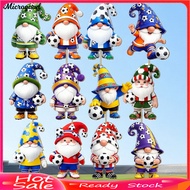 [MIC]☆2 Pcs Gnome Soccer Ornaments Wood Hanging Sports Ball Gnome Decorations Football Gifts for Soc