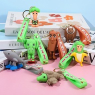 Fashion Tung Tung Tung Sahur Keychain Cartoon Funny Bag Pendants Accessories Cases Key Ring K1t7