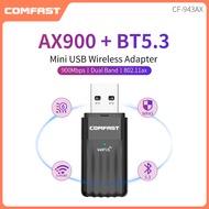 Comfast WiFi6 USB Adapter AX900 Bluetooth5.3 Dual-band Wireless Network Card Wifi Antenna And BT 2 I