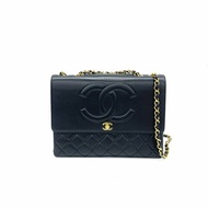 Chanel 黑色 貝嫂 浮雕 Logo 34 鏈條 肩背包