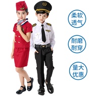Children's Performance Clothing Air Force Clothing Chinese Captain Air Force Pilot Girls Boys Air Fo
