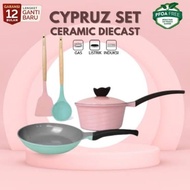 Cyprus Pan Cyprus Ceramic Basic Set of 5 Non-PFOA & PTFE/