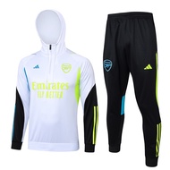 2023-24 Season Arsenal Training Jersey Kit Football Hooded Outfit &amp; Pants Set