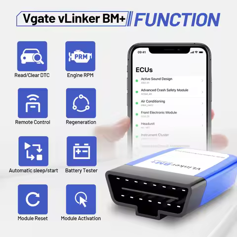 Vgate vLinker BM+ BT4.0/ BM BT3.0 V2.2 ELM327 Bluetooth Bimmercode OBD Scanner OBD2 Car Diagnostic T