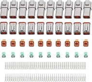 10 Kit 4 Pin Way DT Series Connector, DT04-4P DT06-4S Waterproof Connector, 13 Amps Continuous 14-18