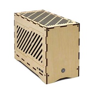 Mini ITX PC Case DIY Wood Computer Cases Fully Ventilated Airflow,Without PCIE Riser Cable, Expansi