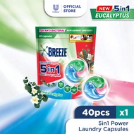 Breeze 5in1 Power Laundry Capsules Fresh Eucalyptus 420g