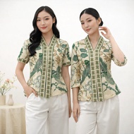 GIRLY Malina Long Top Batik Blouse Top Batik Top Wanita