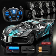 Happy Everyday.you Remote Control Drift Car 4WD 2.4Ghz Rechargeable Racing Toy LED Lights 4 Wheels B
