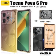 Tecno Pova 6 Pro เคสโทรศัพท์กันกระแทกสําหรับ Tecno Pova 6 5G Pova6 Pro เซรามิค Frosted ฟิล์มกระจกนิร