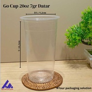 GO CUP 20oz FLAT PLASTIC CUPS