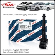 Bosch Ignition Plug Coil - Nissan Grand Livina Latio Almera N17 Sylphy G11 Teana 2.0 J32 L33 X-Trail