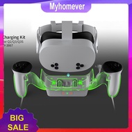 VR Charging Station with 2 Rechargeable Batteries for Meta Quest 3S/Quest 3/Quest 2 Accessories