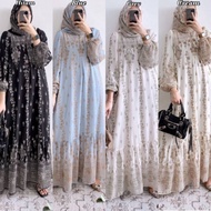 Hijab dress Latest MuslimWanita Emilia seruty dress combination seruty viral flower bela