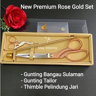 [1 Set/ 3 in 1box] Gunting Tailor/Gunting Kain Jahit/Gunting Sulaman/Sarung Jari/ Tailoring Scissors