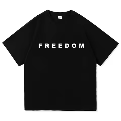 Freedom Charlie Kirk T-shirt Cotton Loose Casual Female/Male Tshirts Unisex Streetwear America Ameri