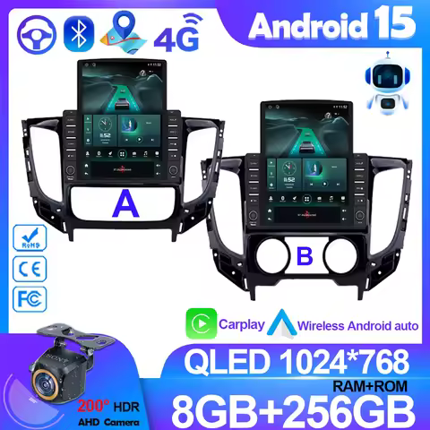 9.7" Vertical Style Screen Android15 Car Radio For Mitsubishi Triton L200 2015-2019 Multimedia Playe