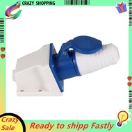 16 Amp 3 Pin Embedded Connection Waterproof Plug Socket