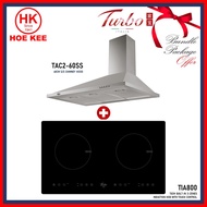 (Bundle) Turbo TIA800 73CM Built-in  2-ZONES  Induction hob with touch control + TAC2-60SS 60CM Chimney hood