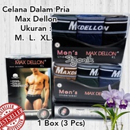 CD Men's Underwear Adult Boys Max Dellon ML XL Original Rubber boxer