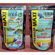 Akari Premium Maxi Chiclid Tropical Multi Color 100 Pellet Fish Feed 1mm