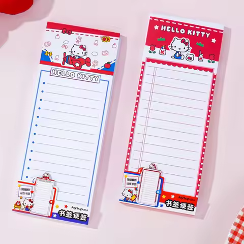 Genuine Sanrio Hello Kitty Memo Pad Sticky Cute Notes Stationery Label Notepad Planner Sticker Schoo