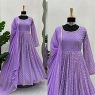 Heavy Georgette Gown With Duppata
