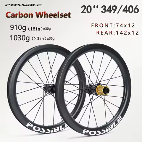 BikeSoul 16 20 Inch Folding Bike Wheelset 74x12 142x12mm Thru Axle 36T Ratchet Hub Center Lock HG XD
