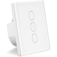 🌟 SG READY STOCK 🌟 2408) Smart WiFi Dimmer Switch, Konesky LED Light Switch 1 Gang Touch Control Swi