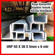 UNP 50 - Besi Kanal U / UNP channel / 50 x 38 x 5mm - 6meter