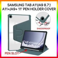 Samsung Tab A11/ A9 8.7inch / A11+/ A9+ 11" Transparent Acrylic Pen Slot Cover Samsung Tab A11/A9 8.