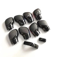 1PCS black baking paint with leather shift handle gear side cover DSG logo for VW Golf 6 7 R GTI Pas