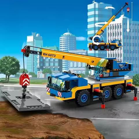 Third Party Compatible MOC Sets City Series Building Blocks 60324 Mobile Crane Technology Constructi