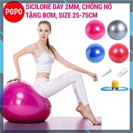Genuine POPO yoga ball, smooth yoga ball, diameter 25, 55, 65, 75 cm