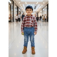 KEMEJA UK01 BABY-4 YEAR SIZE PLAID SHIRT SET