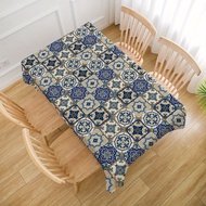 Table Cloth Yakan Geometric Weave Water Absorbent Dustproof Washable Cover for Home Dining PH