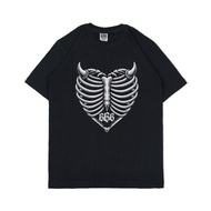 Metal t-shirt Satanic Distro t-shirt Men Women Black SIXCISSORS 666 LOVEBONE