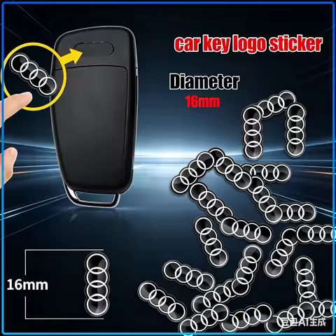 5/10pcs Car Emblem Sticker Badge Control Key Logo Styling For Audi A4 A3 A5 A6 A7 A8 Q3 Q5 Q7 Q8 B5