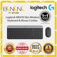Logitech MK470 Slim Wireless Keyboard & Mouse Combo, Whisper-Quiet- Graphite