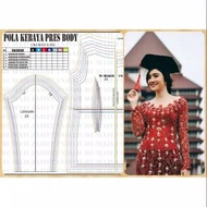 Pola Jiplak / Pola Instan / Pola Baju POLA KEBAYA PRESS BODY MODERN