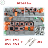 GD 250pcs Deutsch DT series Waterproof Wire Connector Kit DT06-2/3/4/6S DT04-2/3/4/6P Automotive Sea