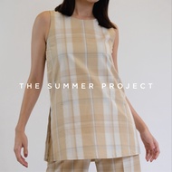 Beige Butterscotch Top - The Summer Project / เสื้อลาย เสื้ออยู่บ้าน